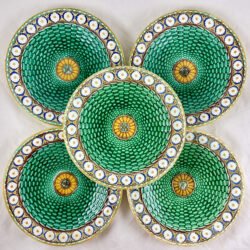 Wedgwood Majolica 'Stanley' Plates, dated 1868 - SOLD